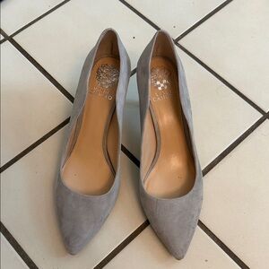 Vince Camuto Gray Suede Heels